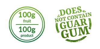 100 fruit, 100 product, do not contain guar gum