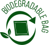 Zielona ikona biodegradowalna torebka 