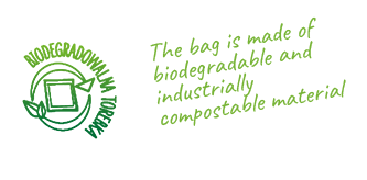 Zielona ikona biodegradowalna torebka