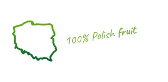 map of Poland 100% polish fruit