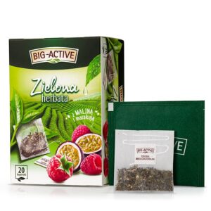 Big-Active - Herbata zielona z maliną i marakują