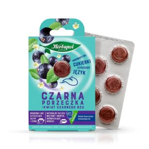 Blackcurrant and elderberry flower - flavoured refreshing lozenges