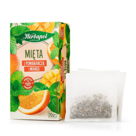 Herbapol - Herbata ziołowa Mięta z pomarańczą i mango