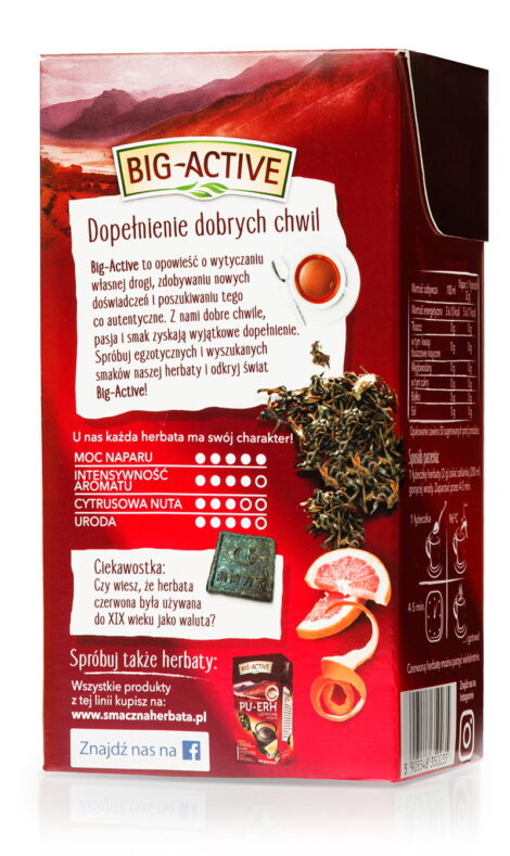 Big-Active - Pu-Erh - Herbata czerwona o smaku grejpfrutowym (liściasta)