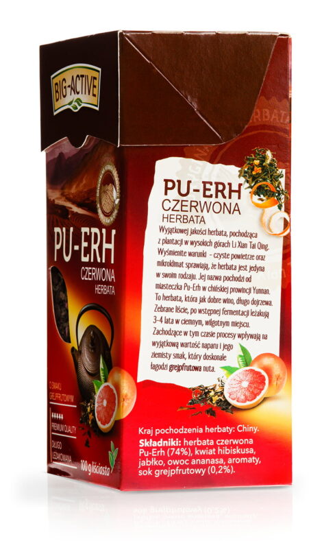 Big-Active - Pu-Erh - Herbata czerwona o smaku grejpfrutowym (liściasta)