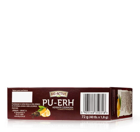 Big-Active - Pu-Erh - Herbata czerwona o smaku cytrynowym (ekspresowa)
