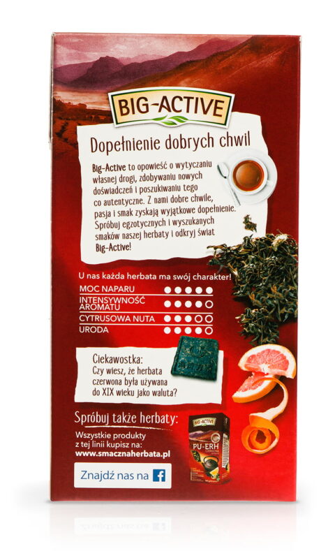 Big-Active - Pu-Erh - Herbata czerwona o smaku grejpfrutowym 20 tb (ekspresowa)