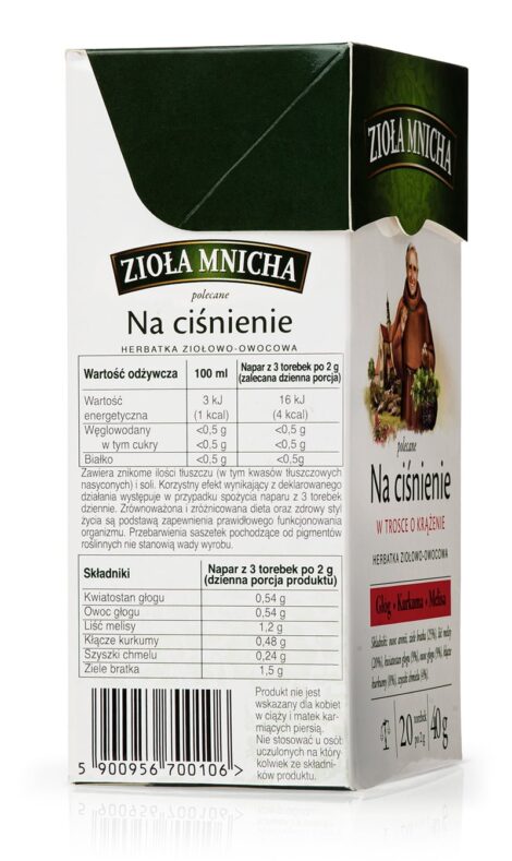Zioła Mnicha - Herbata ziołowa Na ciśnienie