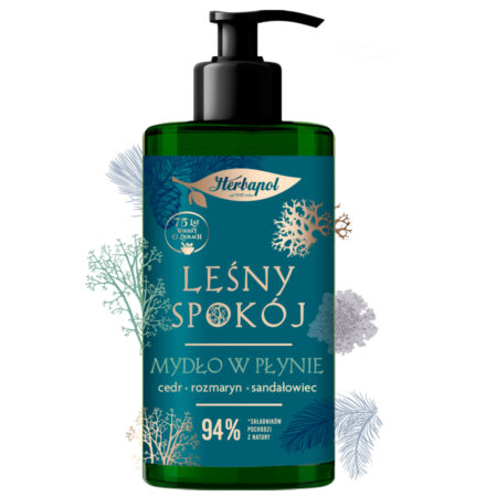 Mydło w płynie leśny spokój cedr - rozmaryn - sandałowiec, 390 ml